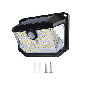 Đèn Tường Năng Lượng Mặt Trời 178LED Ngoài Trời Chống Nước IP65 Đèn Đường Chạy Bằng Năng Lượng Mặt Trời Cho Sân Vườn Trang Trí Ngoài Trời Ban Đêm Đèn Ánh Sáng Mặt Trời