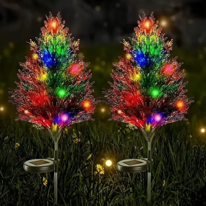 Solar Pine Lights Christmas Cypress Garden Ground Light Stake Decor Lamp Waterproof Outdoor Floral Ambiance Lighting 102