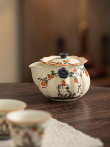 Elegant Household Tea Pot Ceramic Heat-Insulating