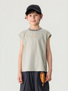 Marc&Janie | Striped Sleeveless Cotton Backless T-shirt