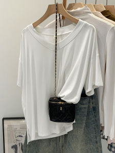 Loose White Short Sleeve T-Shirt Base Layer Top Slimming European Style Summer Fashion High End Sensation Inner Wear for Women