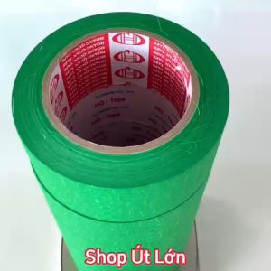 Băng keo giấy màu xanh lá rộng 4.7cm dài 50 mét lõi giấy 3mm 1 cây 6 cuộn giá tại xưởng