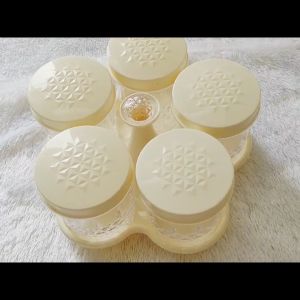 Toples Calista Lima Daun Toples + Nampan PREMIUM Kue Kering Nastar Snack Lebaran Set Isi 5 Pcs