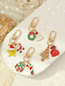 2025 New Christmas Keychain Car Decoration Alloy Christmas Tree Weave Hook Creative Gift Keychain Festive Supplies