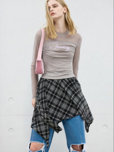 Juicy Couture | Irregular Plaid Short Casual Skirt