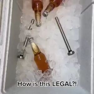 อุปกรณ์แช่เย็นเบียร์ แท่งทำความเย็นสแตนเลส 2ชิ้น ทำความเย็นเครื่องดื่ม ตู้แช่เบียร์