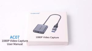 Lemorele | Thẻ Ghi Hình Video Lemorele 1080P Bộ Thu Tín Hiệu HDMI Loop-out USB/Type-C Để Ghi Trò Chơi Phát Trực Tiếp Với Khả Năng Tương Thích Với Switch/Điện thoại/Máy Ảnh