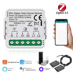 WiFi ZigBee Công Tắc Điều Khiển Mở Cửa Nhà Để Xe Thông Minh Tuya App Truy Cập Từ Xa Alexa Google Assistant Mô-đun Tự Động Hóa Tương Thích