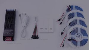 Smart Addressable Pixel WS2811 LED Strip Light 5M 10M KIT Running Water Flow Chasing LED Tape For Wall Ceiling Cabinet Decoratio