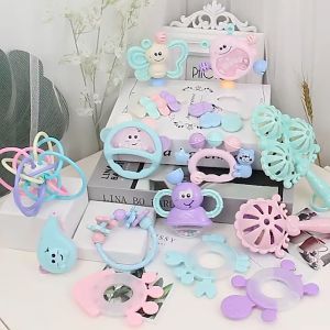 Mainan Kerincingan Bayi Set Mainan Gigitan Rattle Teether Bayi