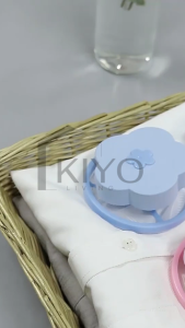 KIYO Kantong Filter Mesin Cuci Kantong Penyaring Kotoran Pakaian Bentuk Bunga Saringan Kantong Mesin Cuci Bola Laundry