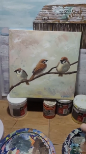 Tranh VẼ TAY Sơn dầu nghệ thuật trang trí