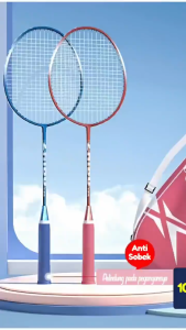 Beli 1 Gratis 1 Raket Bulu Tangkis Isi 2 Bonus Tas - Alat Olahraga Batminton Satu Set Murah