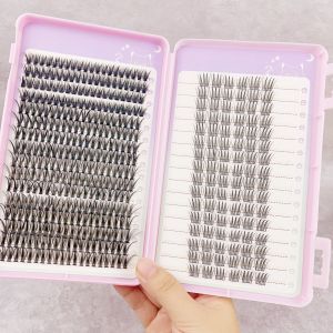 ขนตาปลอมแบบผสม 200 ชุด ต่อขนตาแบบธรรมชาติ ขนตาแบบกลุ่ม สำหรับแต่งหน้า ขนาด 10-16 มม.