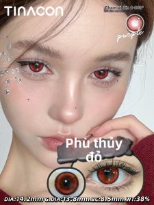 TINACON | Mắt Kính Kontakt Cosplay Đường Kính Lớn Đỏ Tím Xanh Hồng