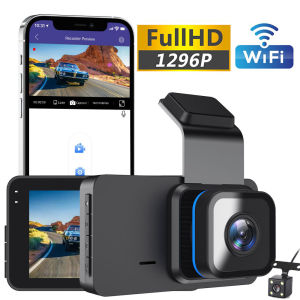 EKLEVA Car DVR WiFi Dash Cam Dual Lens 1296P HD Driving Video Recorder Auto Registrar Vehicle Camera Rear View Night Vision Black Box