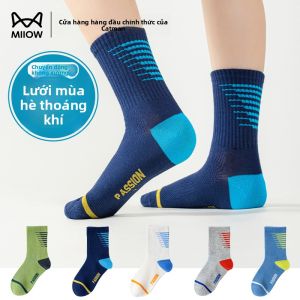 Tất trẻ em MiiOW vải cotton lưới mỏng thoáng khí nhẹ