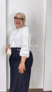 Siselyo Sira Polkadot Skirt - Rok Polkadot - Rok Motif - Rok Panjang - Bawahan Muslim Wanita