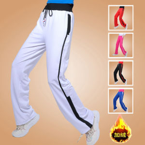 Quần Tập Thể Dục Fleece Lined Fitness Dance for Women Long Pants Straight Leg mid Waist Performance Square Dancing Outfit