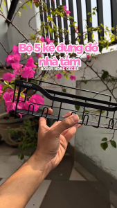 Bộ 5 kệ đựng xà phòng bàn chải đa năng dán tường Hobby home decor KM5D
