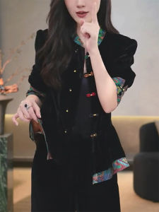 QINGNAER | Chinese Style Elegant Plus Size Women Shirt 2025 Autumn