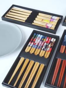 5 Pairs Of Bamboo Chopsticks Tableware Non-Slip Japanese Natural Wood Sushi Food Multi Color Household Long Chopsticks Set