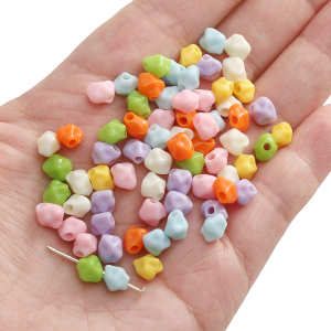 50-100pcs Acrylic Colorful Beads Irregular Loose Spacer Beads For Handmade Bracelet Necklace Earring Keychain DIY Craft Jewelry Making Accessories