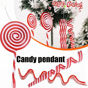 Christmas Creative Red and White Candy Pendant Plastic Simulation Candy Christmas Tree Decoration Christmas Home Decoration Supplies