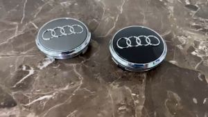 1 chiếc logo chụp mâm ốp lazang bánh xe ô tô xe hơi Au.di Q7 đường kính 77mm