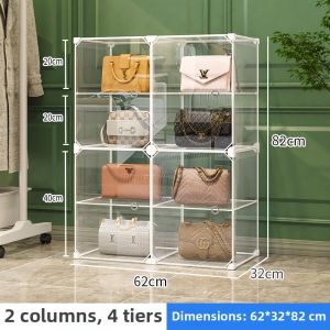 Transparent Storage Box for Small Bags Organizer Display Case