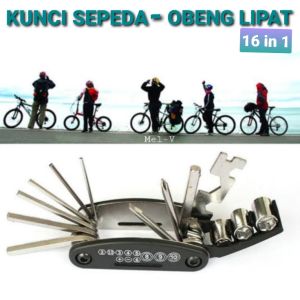 Kunci Set Obeng Lipat 16 in 1 Kunci Shock Skuter Motor Sepeda kunci L