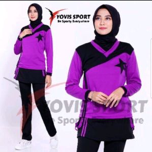 Setelan Senam Wanita  Bintang Yovis Sport Original