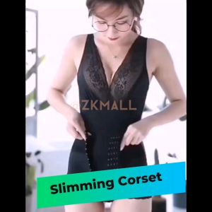 VIRENE Women Slimming Corset Ultraslim Postpartum Girdle Waist Trainer Butt Lifter Volcanic Stone Body Shaper Korset Ready Stock 741140