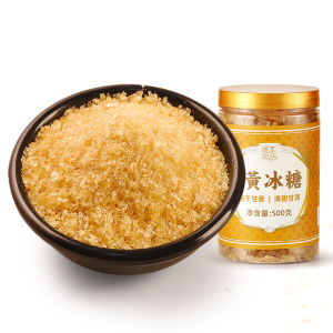 Authentic Multicrystal Yellow Rock Sugar Powder Small Grains Guangxi Cane Sugar in Jar Speciality Grade for Baking And Cooking