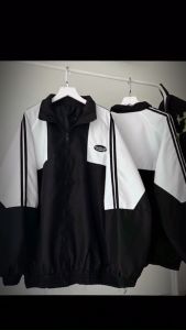 Áo Khoác Dù Nam Nữ Phối Màu Sọc Tay Sành Điệu - NHÂN MÃ CLOTHER