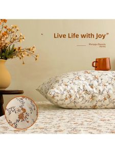 Retro Korean Pure Cotton Floral Pillowcase Pair Single Person 100% Cotton Pillow Cover Individual 48x74cm Pillow Bag