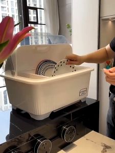 JDEE ที่คว่ําจาน - ที่เก็บจาน คว่ำแก้วนำ้ ฝาปิด หรือกันฝุ่น ละออง หรือกันแมลง ขนาดกลาง