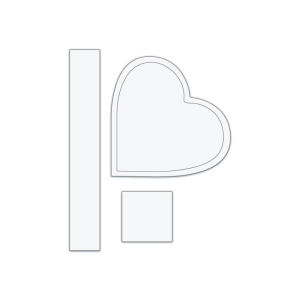 YOMDID 3pcs Heart-Shaped Zipper Sewing Templates DIY Creative Heart-Patterned Tote Bag Quilting Templates Durable PET Templates