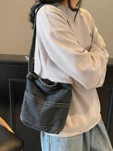 Túi Đeo Vai Dung Tích Lớn Phong Cách Nhật Bản Thường Ngày Cho Nữ Túi Đeo Chéo Bằng Vải Denim Túi Đeo Chéo Đi Làm Túi Đeo Chéo Mềm