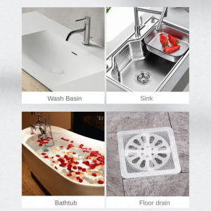 10/20/50 PCS/Set Disposable Floor Drain Stickers Hair Anti-Blocking Floor Drain Stickers Bathroom Drainage Screen Filter Stickers