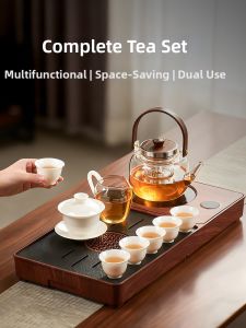 CHAHUANGZI | Premium Automatic Electric Stove Integrated Tea Set Home Use