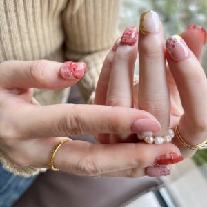 Short Handmade Wearable HESASA Designer Peach Pink Nail Tips Pure Handmade Nail Art False Nails Pink Color Cosmetic Tools