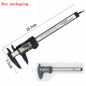 0-150mm Carbon Fiber Digital Vernier Caliper Dual MM/INCH Unit Measure Inner/Outer Diameter of Jewelry Hardware Mechanical Pa