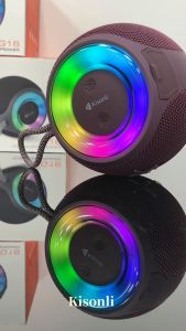 KISONLI G16 Portable Bluetooth Speaker RGB dengan TWS Stereo dan Baterai Tahan Lama - Warna Dark Grey