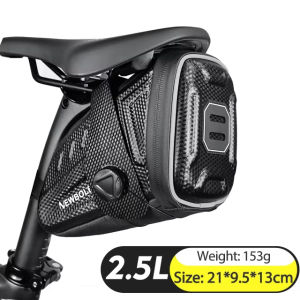 NEWBOLER Bicycle Saddle Bag Mini Portable EVA Tool Storage Bag Reflective Rear Seat Bag Splash Waterproof  Saddle Riding Bag
