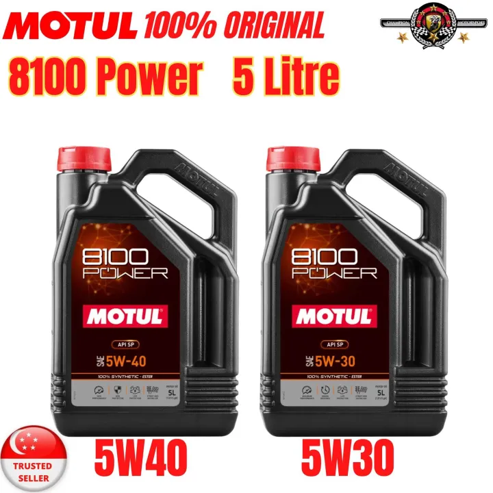 MOTUL CAR 8100 POWER ENGINE OIL SAE 5W40 / 5W30 5LITRES