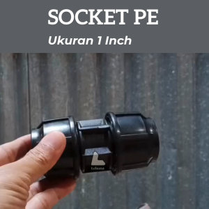 Sambungan Pipa Soket Pe Socket Hdpe Hitam Mtn 32 Ukuran 1 Inchi Politelin