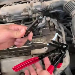 Flexible Hose Clamp Pliers with Lock Long Reach Hose Clamp Removal Tool Swivel Pincer Car Truck Fuel Oil Water Pipe Repair Tool