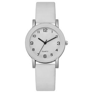 1/2PCS Fashion Couples Watches Leather Strap Wristwatch Men Women Casual Arabic Dial Quartz Watches (Without Box)