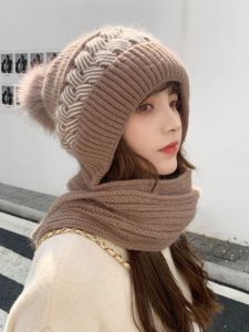 หมวกถักนิตติ้งแบบอินเทอร์แวร์สำหรับผู้หญิงในฤดูหนาว หมวกกันลม หู ปั่นจักรยาน อบอุ่น น่ารัก หน้าร้อน ฤดูใบไม้ผลิ ฤดูใบไม้ร่วง ฤดูหนาว